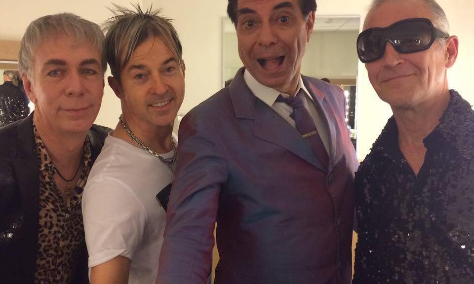 Dave Sterry (Real Life), Limahl, Maynard, Ivan Doroschuk (Men Without Hats) backstage in Melbourne 2016. Totally 80s tour.