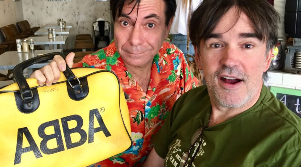 Maynard & Tim Ferguson working on Bunga Bunga 45 & Patreon Pandering at The Madame Frou Frou Cafe.