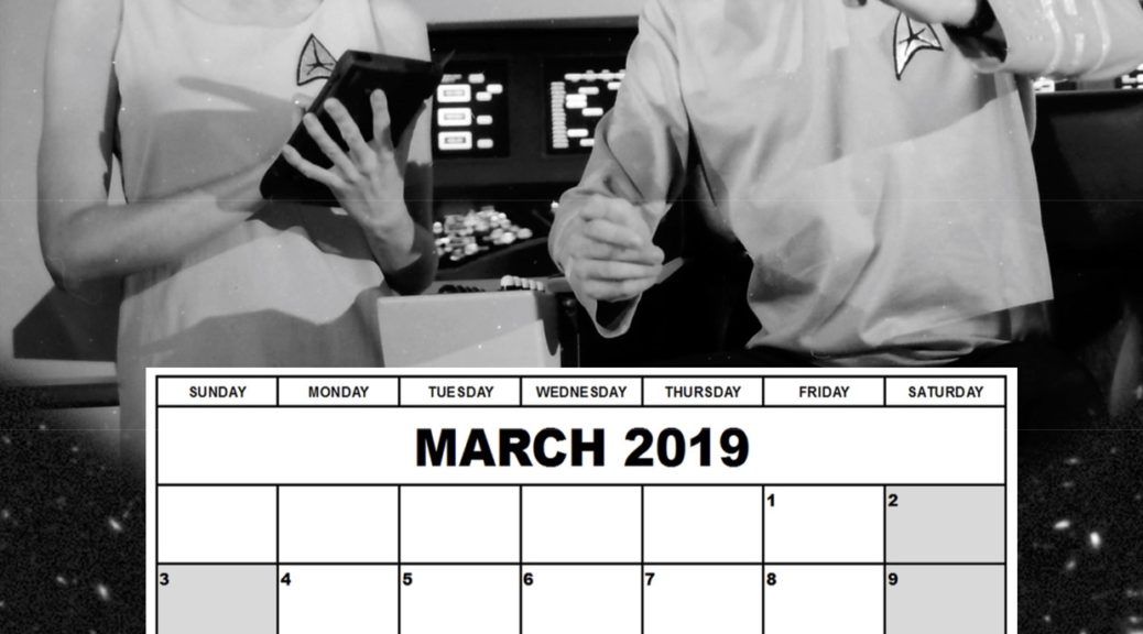 2019 Maynard calendar. March shown here.