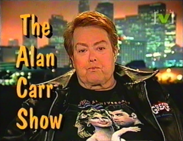 Alan Carr on Maynard's Rewind show on Foxtel 1999