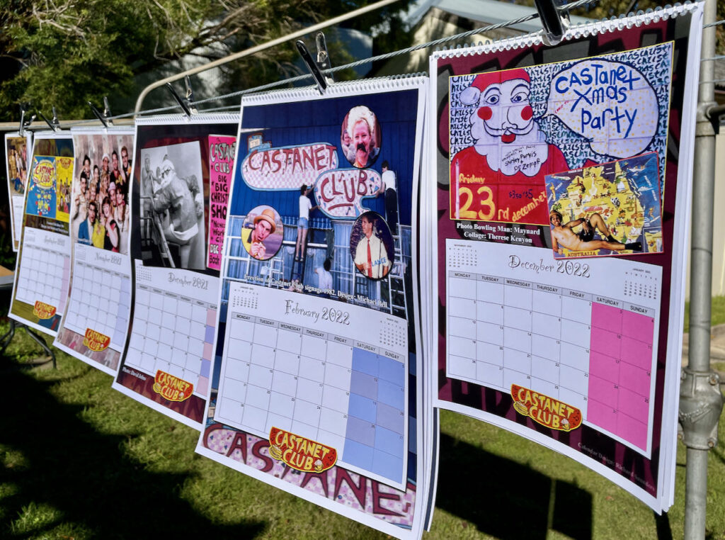 Castanet Club calendars drying on the line