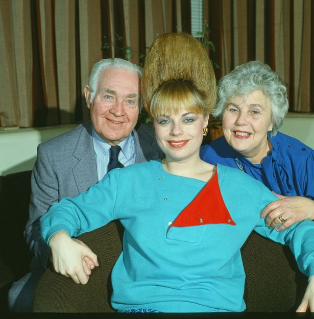 Mari Wilson with her parents 1982