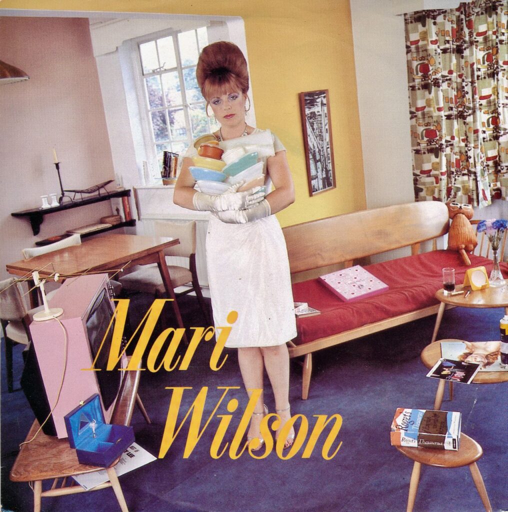 Mari Wilson with her 1983 Tupperware collection.