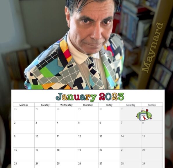 2023 Maynard calendar, January.