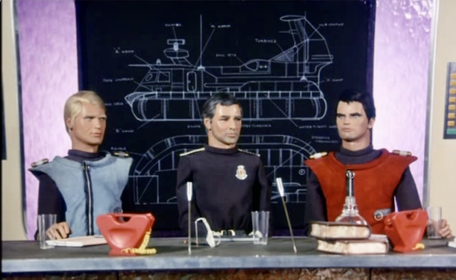 Captain Scarlet Traitor episode - Scarlet and Blue give a hot lecture