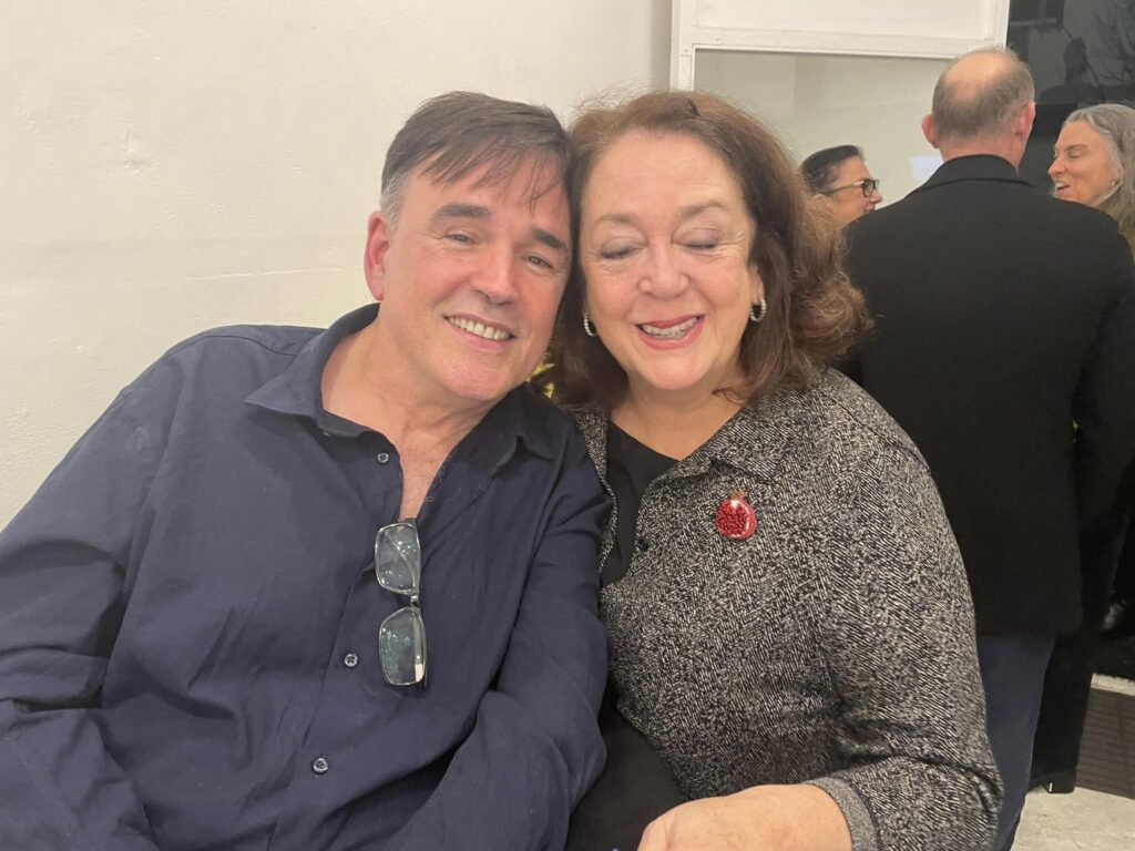 Tim Ferguson and Wendy Harmer take a brief nap during the proceedings.