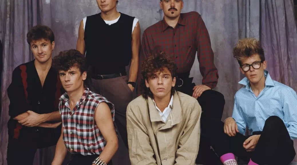 INXS late 1980s. Kirk Pengilly on the right there.