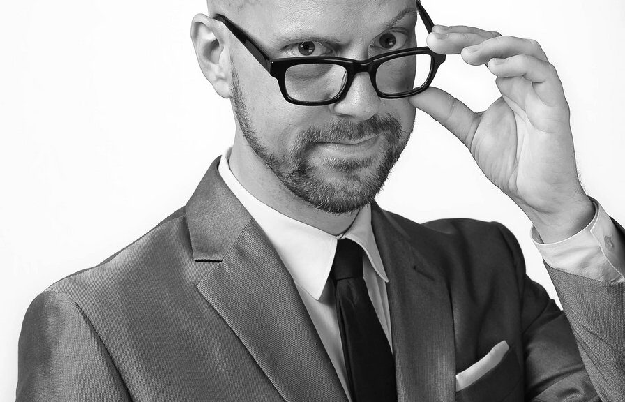 George Hrab, well dressed and looking cool.