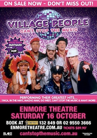 Madd Club support Village People. Enmore Theatre, Sydney 2010.