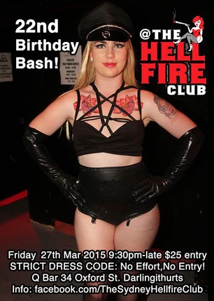 hellfire sydney kinky birthday happy 22nd maynard au