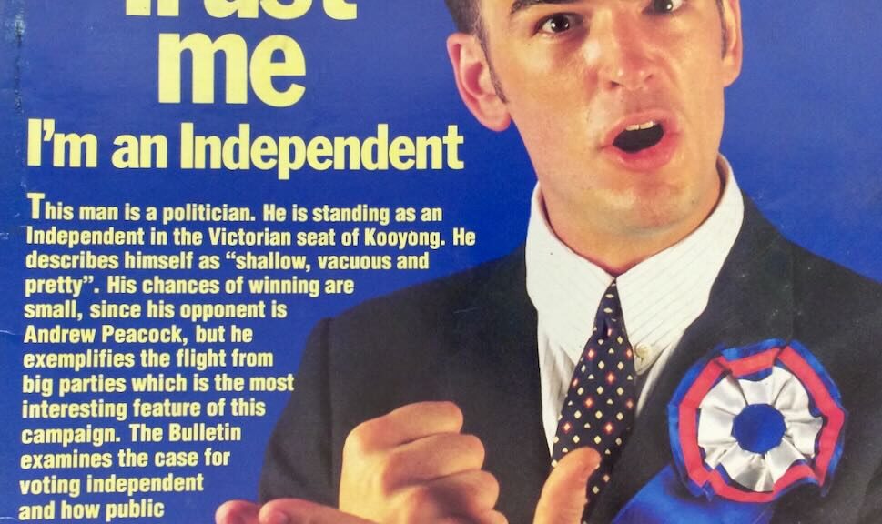 Tim Ferguson front cover of The Bulletin magazine 1990