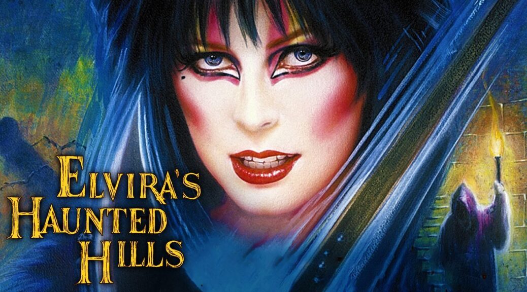 Poster for movie, Elvira's Haunted Hills 2001