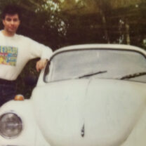 Maynard posing with VW 1989