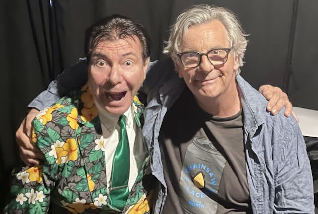 Maynard & Steve Abbott backstage during show.